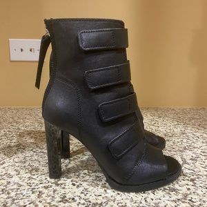 DKNY Open Toe Booties